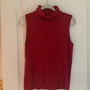 Great ribbed comfy basic sleeveless turtleneck